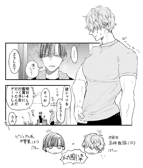 攻めより体格いい寡黙な受け大好きって漫画 一番大きそうなシャツだった
#創作BL 