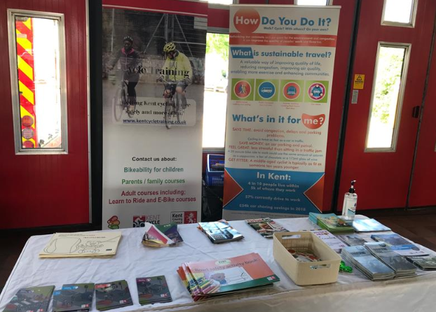 kentconnected's tweet photo. KCC have a small presence at Northfleet Kent Fire and Rescue Station for their open day today talking about safer road users and active travel
#activetravel
#saferoadusers https://t.co/aiHUmaOrYw