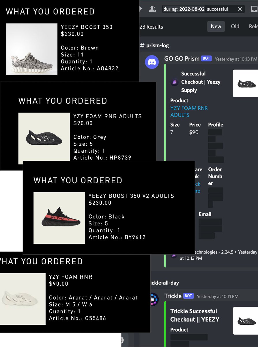 Looks like the end is finally here. 27 for the entire day (includes 4 from 🤬 CONFIRMED. 🐐 @proxydrop_com 🤖 @tricklebot @PrismAIO 👩🏻‍🍳 @kitchenclubio @CarbnIO Also thanks to @aycdio @joinslashh @LegendaryGmails @LiveProxies @UnknownProxies @CookieProxies