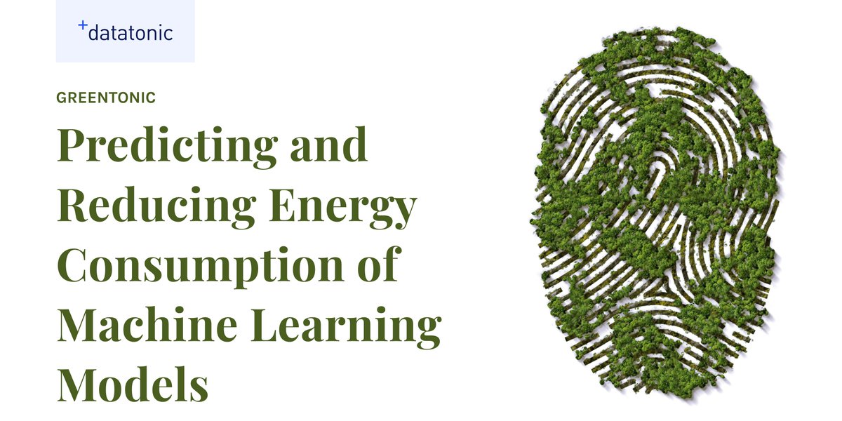 teamdatatonic's tweet image. In our latest Greentonic blog, we look at how we can more accurately predict the energy consumption of our #MachineLearning models, and some of the factors we can consider to reduce it. 🌱
medium.com/datatonic/pred…