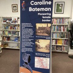 chatterismus's tweet photo. Our exhibition on Caroline Bateman, kindly hosted by Chatteris Library is now open!

@FenlandChange @HeritageFundUK 
#WomensHistory #LocalHistory #Chatteris #WomenInHistory #WomenInBanking #YoungVolunteers #Changemakers #HeritageFund https://t.co/V8RJgN8G27