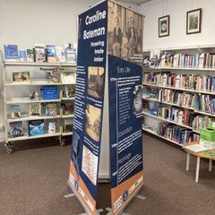 chatterismus's tweet photo. Our exhibition on Caroline Bateman, kindly hosted by Chatteris Library is now open!

@FenlandChange @HeritageFundUK 
#WomensHistory #LocalHistory #Chatteris #WomenInHistory #WomenInBanking #YoungVolunteers #Changemakers #HeritageFund https://t.co/V8RJgN8G27