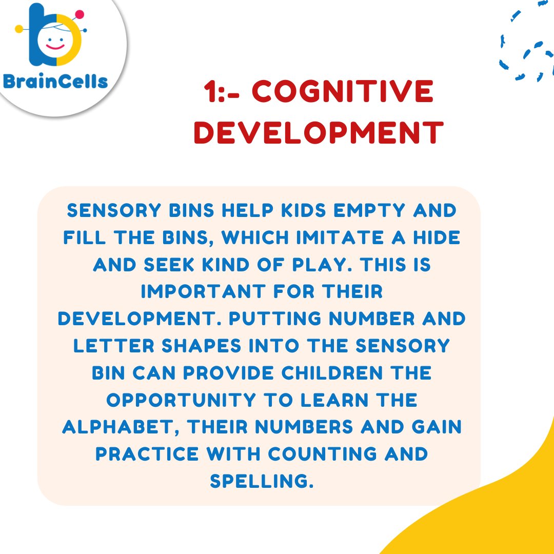 BrainCellsHQ's tweet photo. Did you know ?
Benefits of #Sensory bins. https://t.co/oQ0CCRBDnb