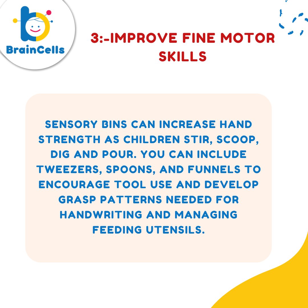 BrainCellsHQ's tweet photo. Did you know ?
Benefits of #Sensory bins. https://t.co/oQ0CCRBDnb