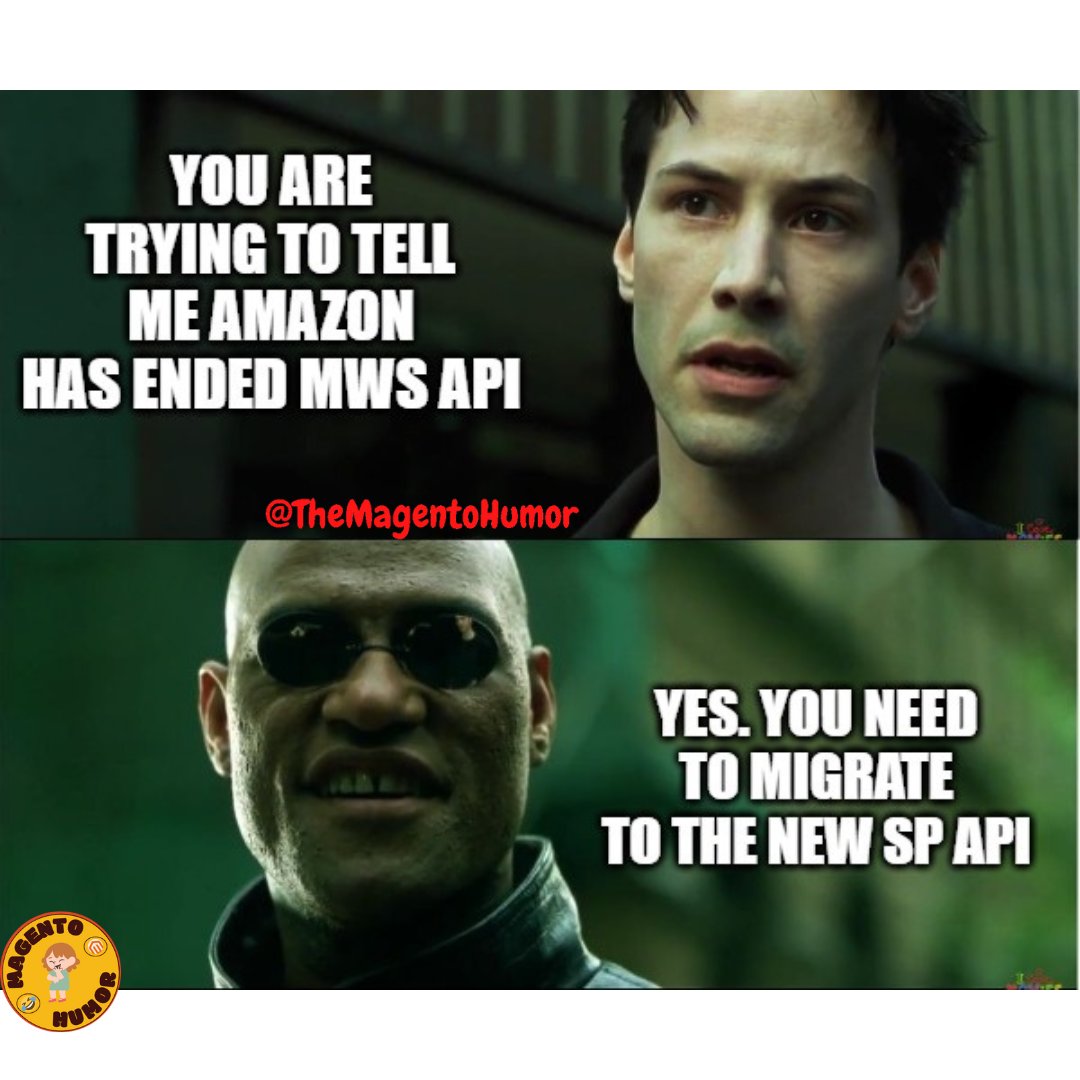 TheMagentoHumor's tweet photo. Amazon MWS API ended, here is what u can do now👉https://t.co/zC5dWL0SQC
Follow👉@themagentohumor
#themagentohumor #magentomeme #magentodeveloper #magentocommunity #adobecommerce #devloperlife #magento #amazonsellers #amazonsellersclub #amazondevelopers #amazonspapi #amazonmws https://t.co/gj3cqs9a3c