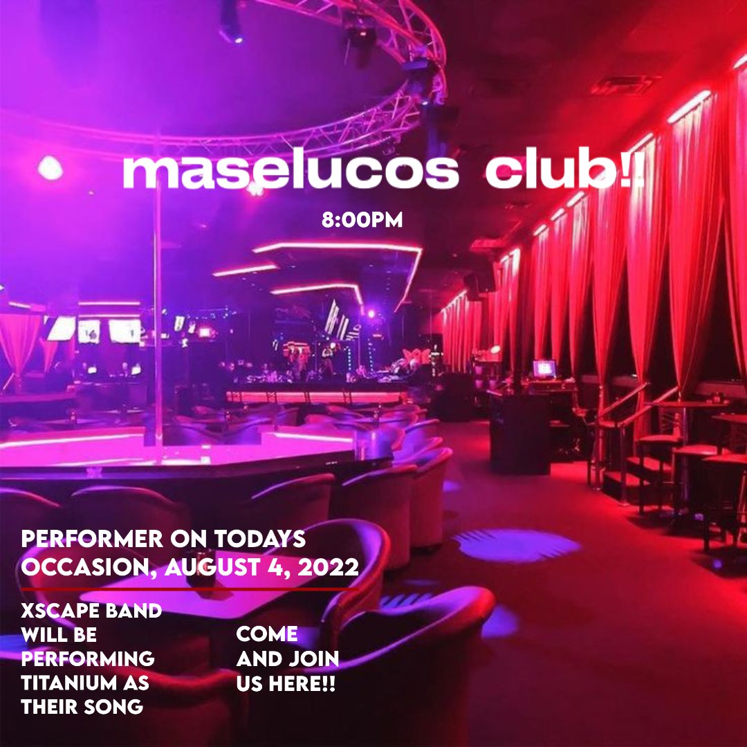 ㅤㅤ
ㅤㅤ
ㅤ   O72722, 17:46 PM — ✮
    〈 ⌕ Maselucos club, MAKATI 〉

      Come and join us here! 🤍

ㅤㅤ