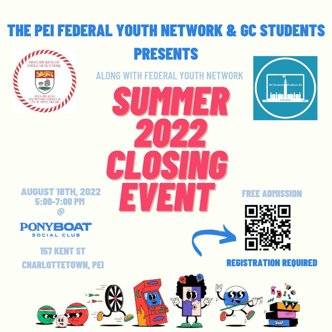 PEI_FYN's tweet photo. We're hosting an in-person networking event for all public servants from all levels and departments! Because of a capacity limit, ALL ATTENDEES must register for a virtual ticket. If you have any questions, please do not hesitate to contact princeedwardislandfyn@gmail.com https://t.co/nfTSwfhXty