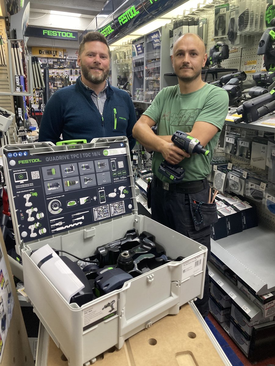 CONGRATULATIONS to Volodymyr Yezhevshyi, from #Twickenham, winner of the @Festool_GB  'Drill Chuck Challenge' at our #festooltour2022. His winning time of 24.86 seconds meant he was the recipient of a fantastic ‘Festool TPC Plus-SCA’ drill kit, presented by Matt Spencer.