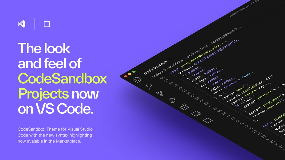 Looking for a superb <a href="/code/">Visual Studio Code</a> color theme?
Check out the one we've built at <a href="/codesandbox/">CodeSandbox</a>:

👉 github.com/codesandbox/vs…

An absolutely stunning blend of simplicity and contrast. Kudos to the design team for crafting this.

#vscode #engineering #themes #syntax #inspiration