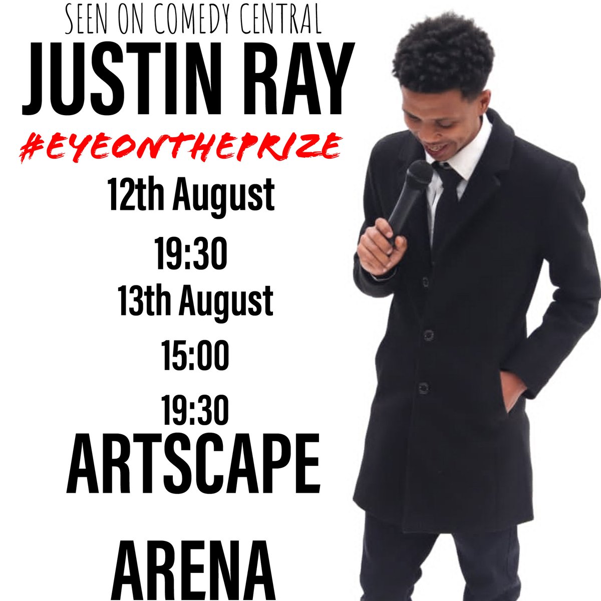 justinrayst's tweet photo. Times for my show @ArtscapeTheatre @Computicket https://t.co/D7svZItLaL