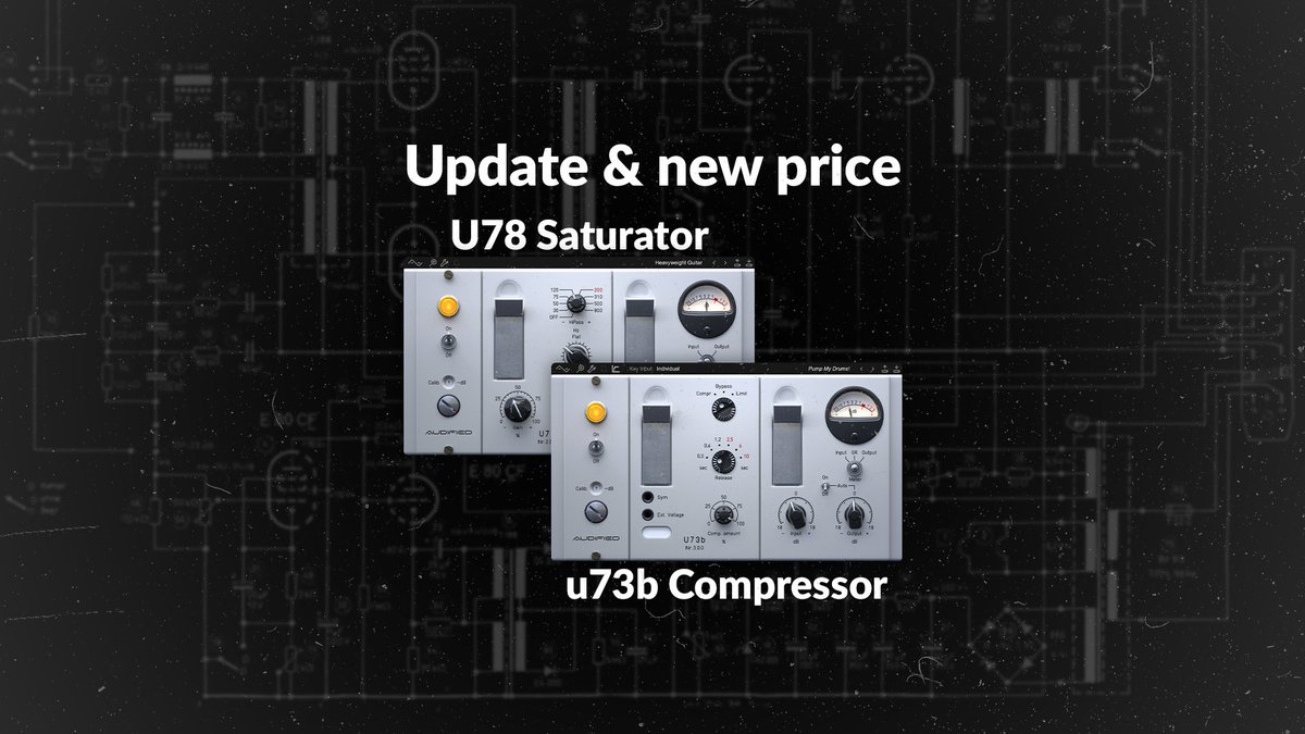 Check out the new updated versions of the U78 Saturator and u73b Compressor. The best of German Studio Technology for better prices. 

Discover more: bit.ly/3Sr5MKn