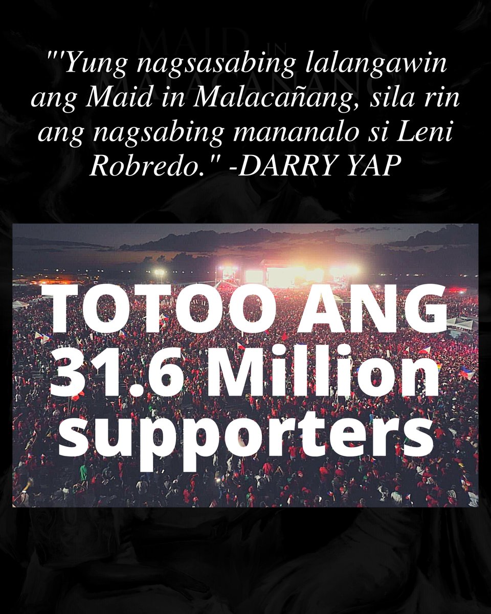 jcpunongbrgy's tweet photo. May pahamon hamon pa kayo samin. Kesyo kung totoo ang 31.6M dapat maraming manonood ng #MAIDinMALACANANG. Pahiya kayo? Nakita niyong pinilahan yung MiM at yung sa inyo nilangaw. First day pa man din, nilangaw agad yung sa inyo. Yung sa inyo pinatunayan niyo TALO talaga kayo. https://t.co/Rqe3XB7lap