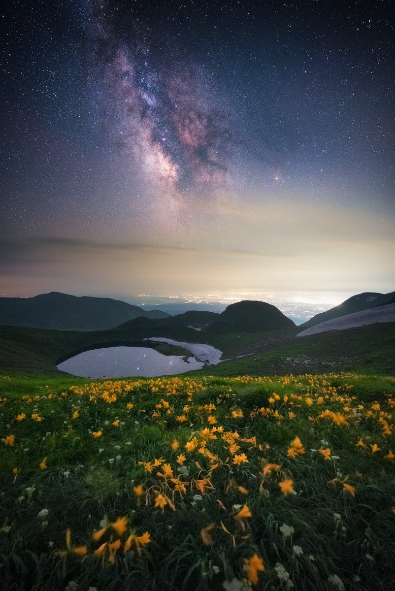 鳥海山から見る山形の夜景がキレイ