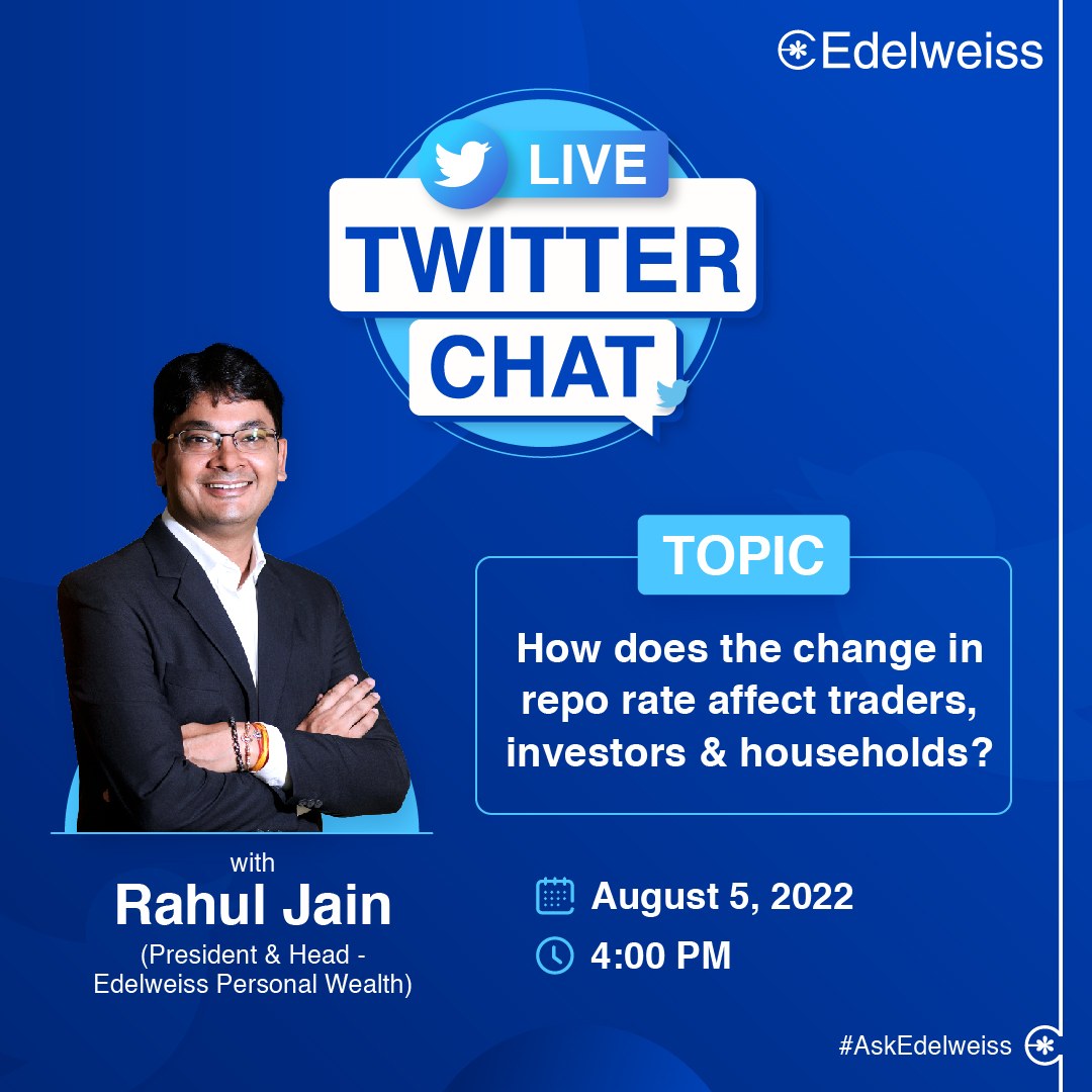 Nuvama_Wealth's tweet photo. The RBI-led MPC is set to decide on the repo rate this week. So don't forget to join the LIVE #TwitterChat with our expert @i_RahulJain to understand how the change in repo rate affects you & your investments.
#AskEdelweiss #LiveTwitterChat #Investors #WealthManagement #RepoRate https://t.co/Z0oGzMbQsL