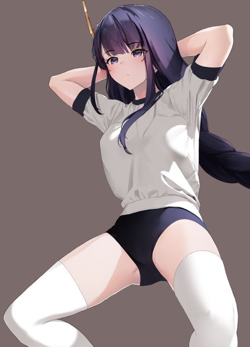 雷電将軍って体操服だと急にエロく見えてくる。 