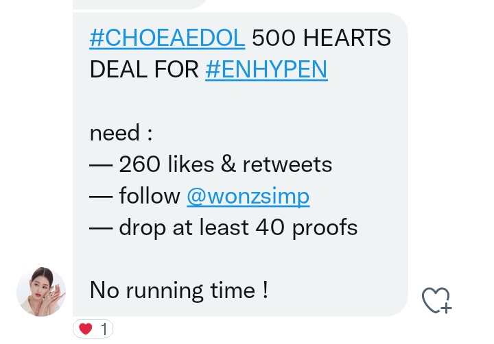 HOONSE0UL's tweet image. #CHOEAEDOL 500 HEARTS DEAL FOR #ENHYPEN !

need :
— 260 likes &amp;amp; retweets
— follow @wonzsimp
— drop at least 40 proofs

No running time !
