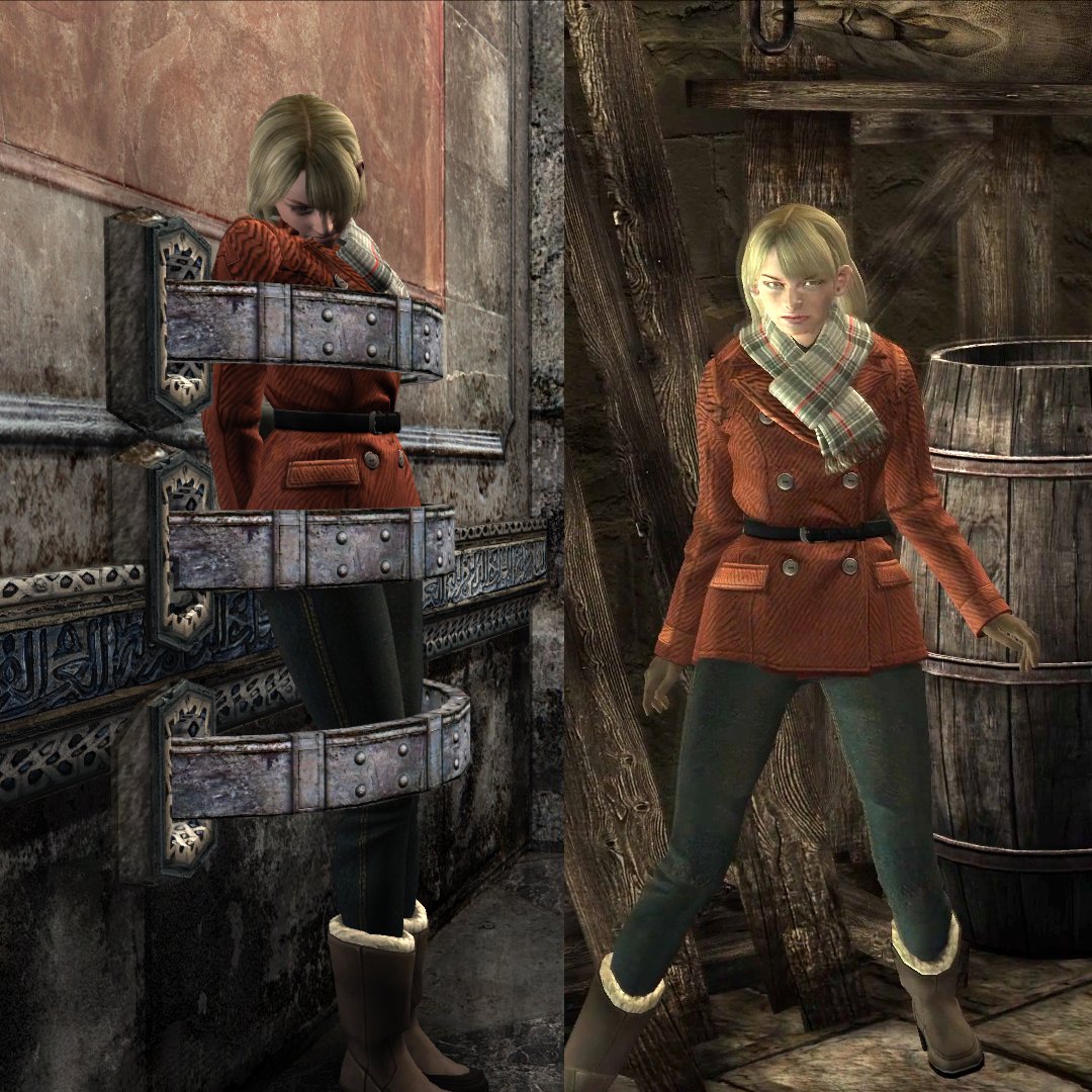 RE4 HD Project on X: Ashley's “Otoño” Costume is waiting to be