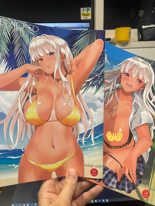 夏コミの新刊につける
おまけフルカラー小冊子届いた‼︎
田舎の黒ギャル一花ちゃんの
ちょっとエッチなイラスト集
【BLACKED】です

新刊購入の方にお付けします
8/14西34b sweet avenueまで
どうぞ遊びに来てください🤲 