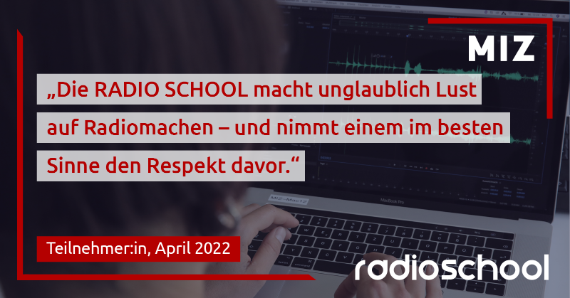 MIZBabelsberg's tweet photo. Du hast Interesse an #Audio, aber traust dich nicht ins #Radio? Die MIZ #RADIOSCHOOL nimmt dir den Respekt und gibt dir alles an die Hand, um dich selbst entfalten zu können. Bewirb dich noch bis zum 25. August 2022 für das nächste kostenlose #Workshop-Programm im September!