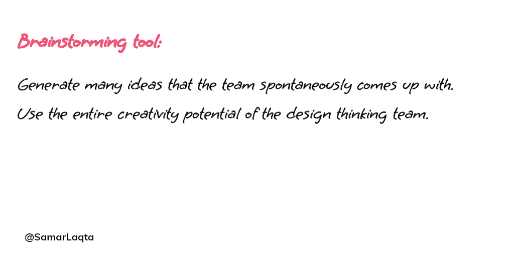 SamarLaqta's tweet photo. Brainstorming is an ideation technique in which all participants can contribute their knowledge.
Brainstorming is applied in the “ideate” phase in a variety of ways.
#itservices #itservicesprovider #uxui #uxuidesign #uxresearcher #designthinking #designer https://t.co/ORAjKANOju