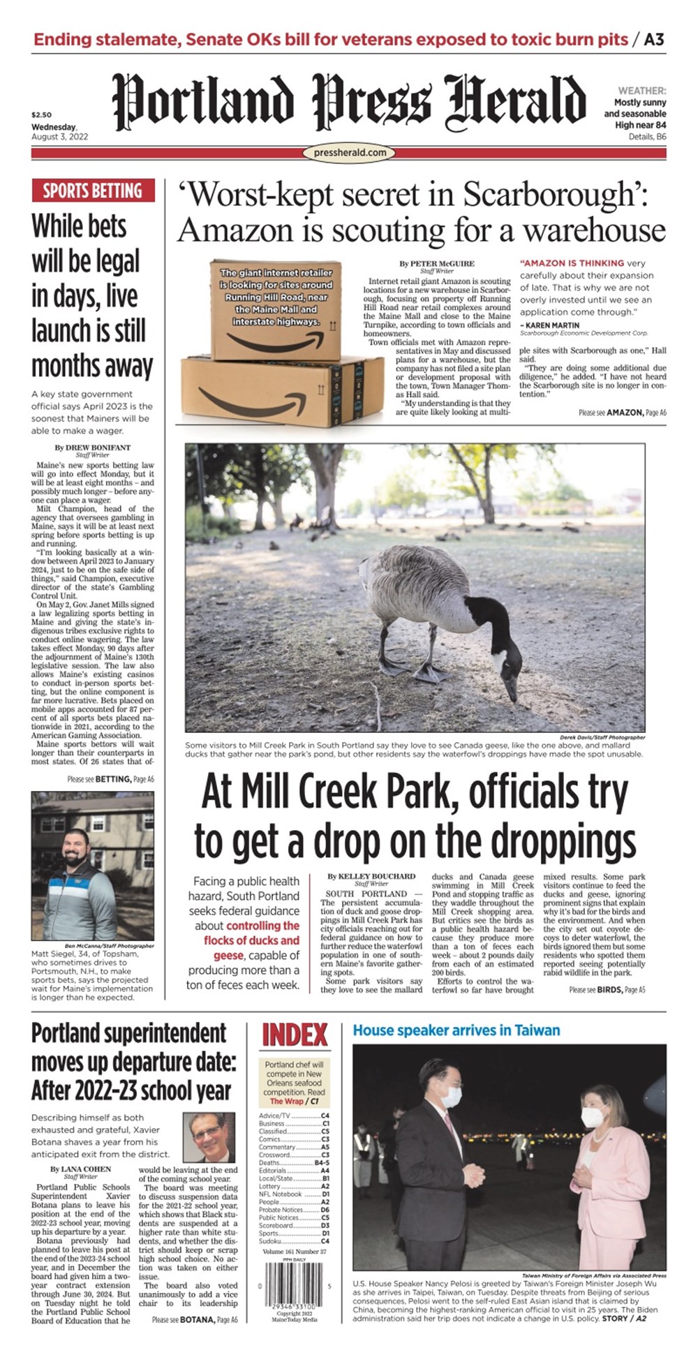 Portland Press Herald on Twitter: "Today's Press Herald front page ...