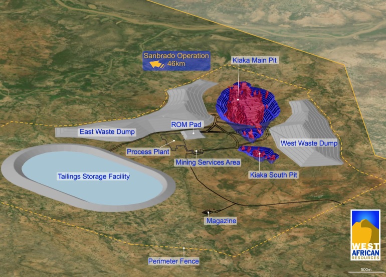 im_mining's tweet image. West African Resources has released the results of a feasibility study for its 90%-owned Kiaka gold project in Burkina Faso, heralding a potential open-pit mining operation able to produce 219,000 oz/y over the LoM | bit.ly/3zTydth @WAFresources #Kiaka #minedevelopment