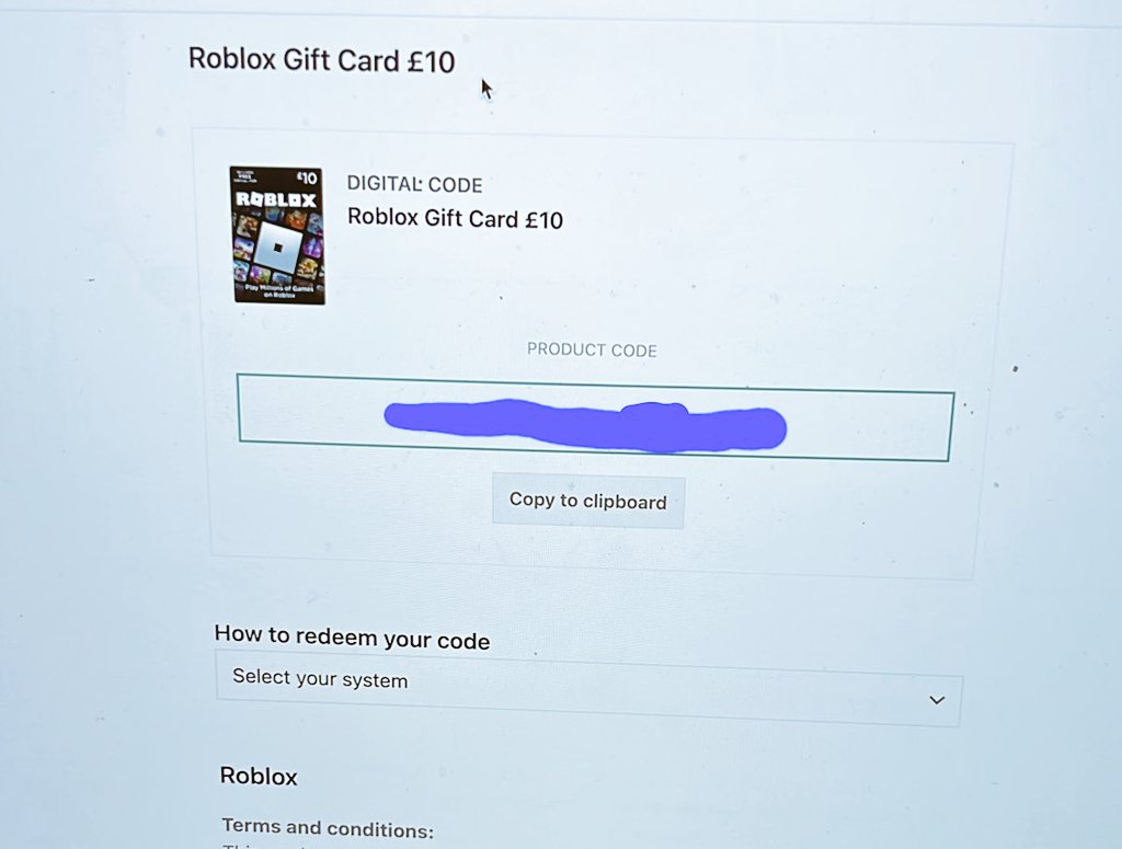 Roblox $10 Giftcard