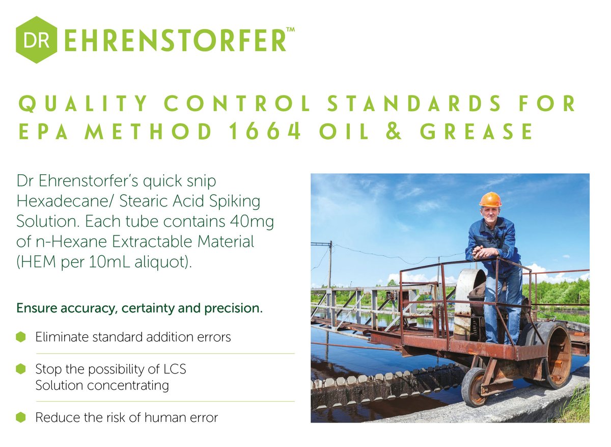 LGCStandards's tweet image. 💭Looking for ways to improve productivity and sustainability in #OilandGrease analysis? Our quick snip Spiking Solution can help you just do that. 

👇Check out the flyer &amp;amp; see how you can meet #EPAMethod 1664 requirements with this #ISO17034 product: okt.to/ZcnsTV