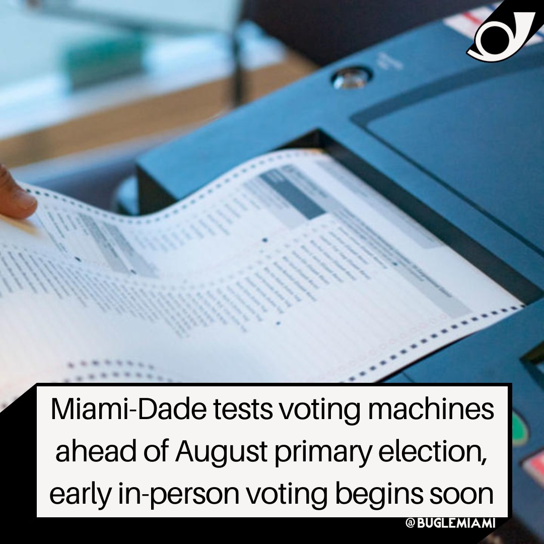 BugleMiami's tweet photo. The #MiamiDade County Elections Department wants to make sure it's ready for the August primary.

#BugleMiami #MiamiNews https://t.co/ZjqKk0UgAd