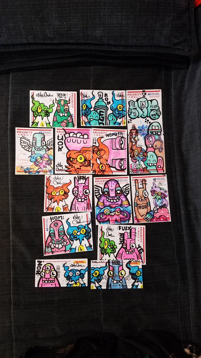 NaitoOru's tweet photo. bombs away!
some hand drawn, mixed media collabs with @Konstant_FLUX 
coming to a street near you (well, near me..😊😊😊) soon!  
we may add 1 or 2 to the #priorityfail collection... maybe...

#artists #stickers #streetart #fluxtribe #collabs
#label228 https://t.co/bFY9JPhFzh