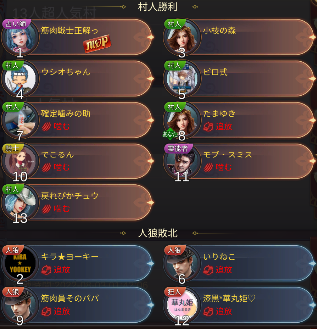 3d人狼殺のtwitterイラスト検索結果