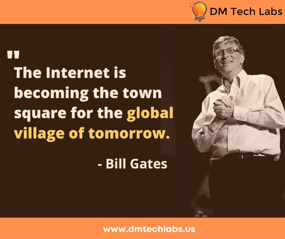 dmtechlabs's tweet photo. Bill Gates, a well-known figure in the tech sector and a multibillionaire, as a result, spoke these lines. His words show the immense structure, and scale of the digital world. #BillGates #InternetMarketing #Digital #USA #Texas https://t.co/NQID8JzkQ9