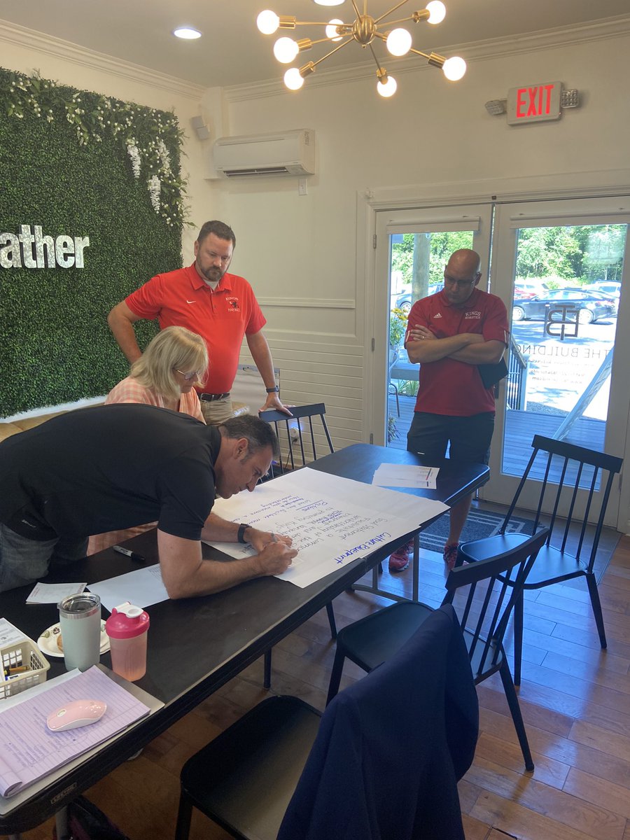 GregSearsEdu's tweet photo. The @Kings_Schools admin team recharge today!   Engaging discussion aligning strategic initiatives throughout the district.  Enhancing #kingsstrong culture, personalizing learning and power five future career and college ready skills!   Thankful for this team! https://t.co/P9XvKsKAwj