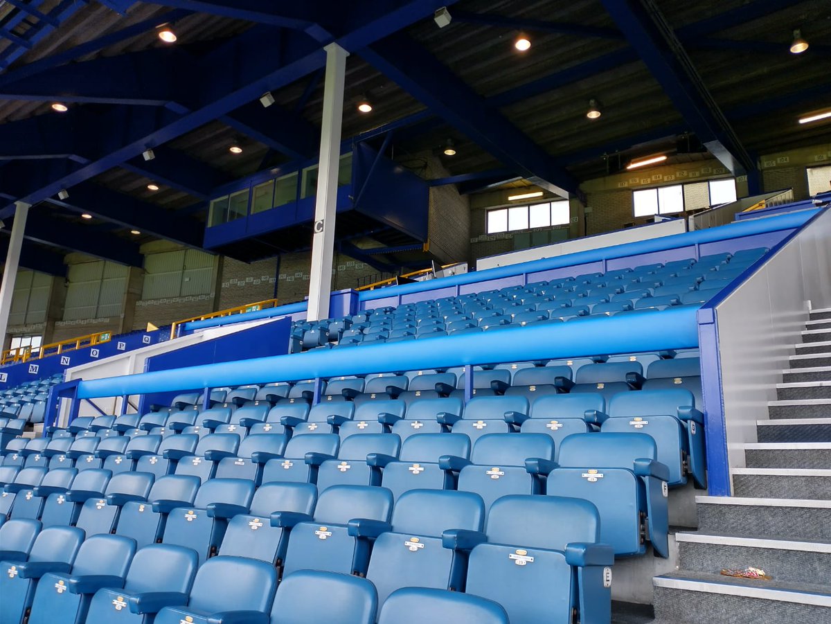 NBCInteriors's tweet photo. Directors Box freshened up today #upholstery https://t.co/Lq7j4e3CmS