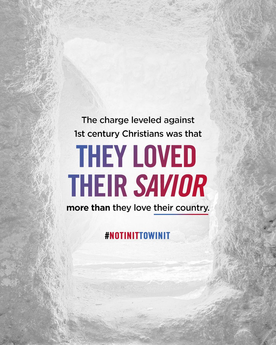 AndyStanley's tweet photo. Early Christians were not despised for their behavior. They were despised by the empire for their allegiance to Christ. Imagine if that were the only legitimate charge that could be leveled against us.

From Not In It To Win It https://t.co/Z4n9jd069n