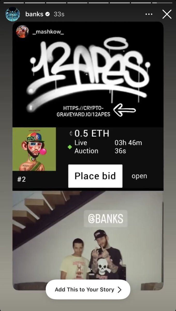 MASHKOW1's tweet image. 👉🏼crypto-graveyard.io/12apes👈🏼 only 2 pieces left ❌❌❌ #mashkow #FaZe1 #fazebanks #12apes #nft #NFTdrop  #mashkownft #mashkowtattoo