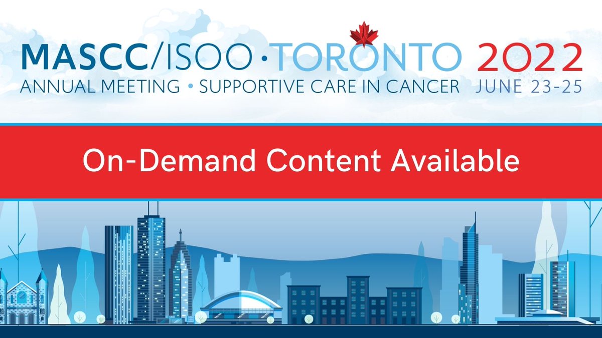 CancerCareMASCC's tweet photo. It’s still not too late to register to access the on-demand content from #MASCC22. Registration closes Aug 12, 2022, and the content will remain available until Aug 26, 2022

See our website for more details: https://t.co/KWf5nBrhhV

#supponc https://t.co/YZclEUF4LV