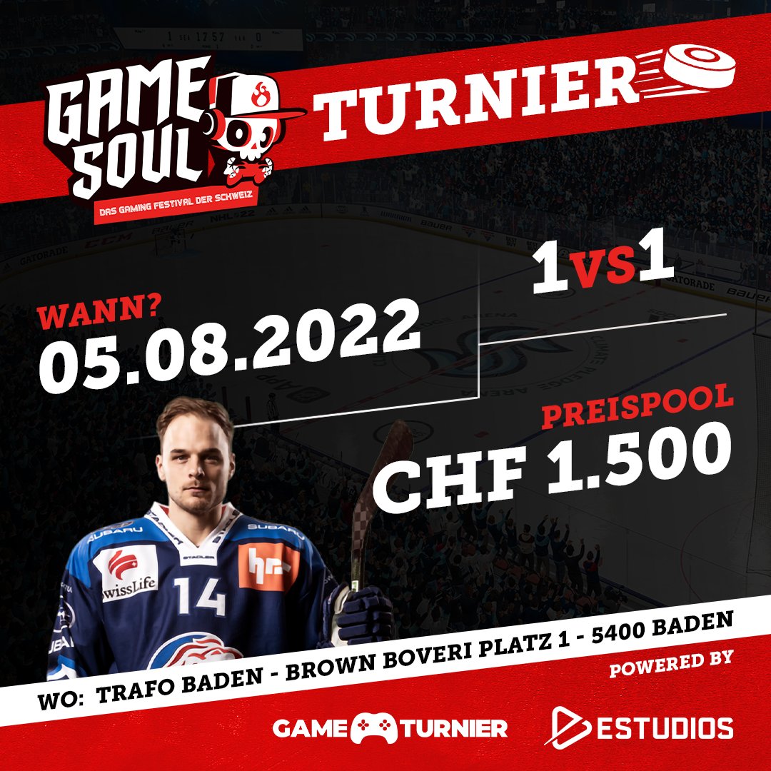 GameTurnier's tweet photo. Mach mit beim NHL 22 Turnier, Live auf dem GameSoul Festival in Baden.

Jetzt Tickets sichern: https://t.co/briOZuZi03

#fifa22 #nhl22 #guiltygear #rocketleague #tekken7 #gamesoulfestival #gamesoul #gameturnier #gaming #schweiz #esport https://t.co/APDyrkf7CR