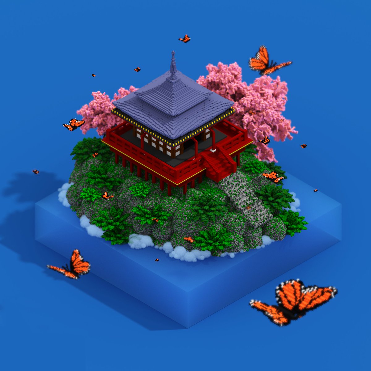 New drop 🌿💚
Joining #Tezos4Nature event with a little peaceful landscape 

🛕風景寺
🦋15ed x 1.5tz

🔗teia.art/objkt/764887
🔗objkt.com/asset/hicetnun…

<a href="/objktcom/">objkt</a> <a href="/TeiaCommunity/">Teia Community</a>
#NFT #Tezos #CleanNFT #OBJKT #new #drop #objkt #teia #NFTCommunity #pixelart #3D #voxel #voxelart