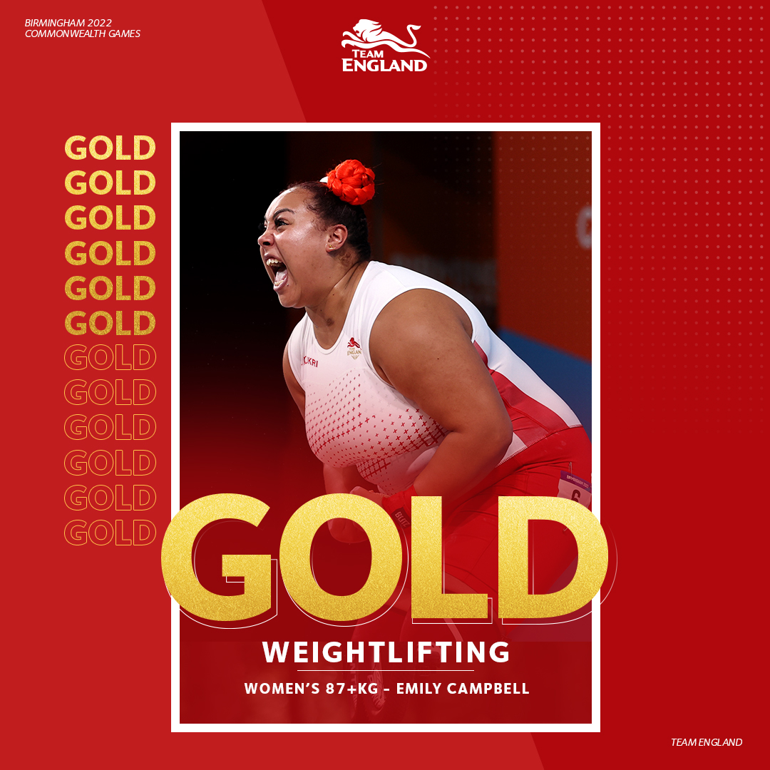 Executed perfectly. 

Our finest female lifter does it again, claiming the Commonwealth title and breaking a new Games record🥇🔥 
EMILY CAMPBELL ladies and gentlemen👏👏
#BringitHome