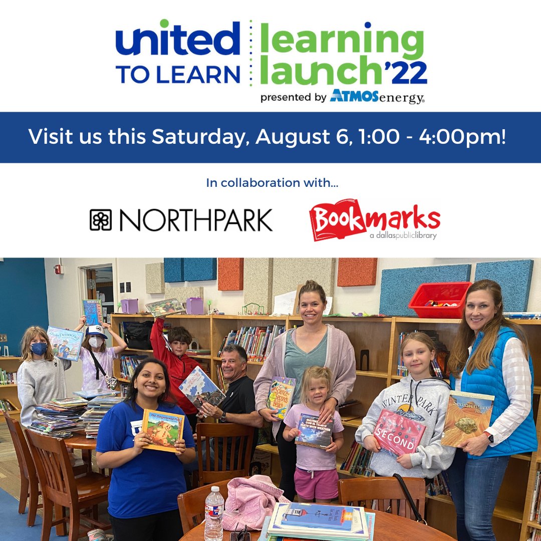 unitedtolearn's tweet image. Visit our #LearningLaunch Activation Station this Saturday at @northparkcenter! Come say hi &amp;amp; learn how you can help teachers with back-to-school needs.

Learn more: northparkcenter.com/events/art-act…
#U2LSchools #learninglaunch2022 @dallasschools