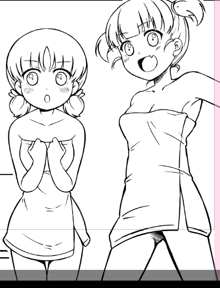 これは吹き出しで隠れちゃうアキとミッコ・・・ 