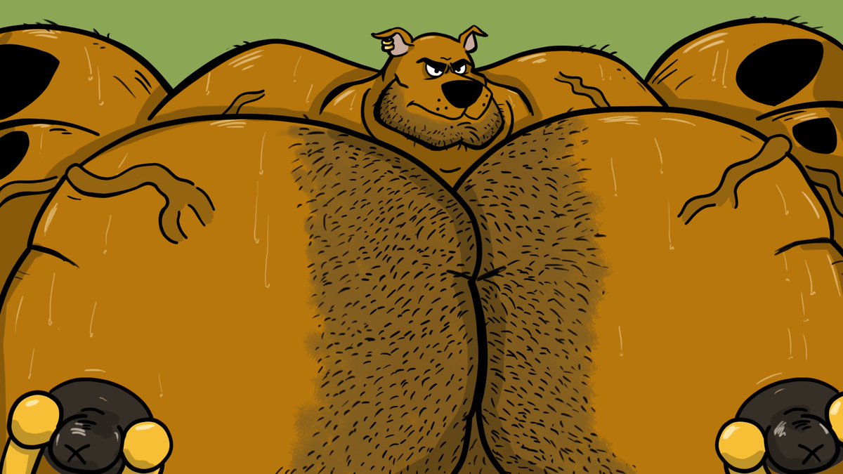 Bigrilla44's tweet photo. Big beef daddy Scooby: here to solve the mystery of why you ain't rubbing his pecs yet? 😜💪 https://t.co/D4SXetahup