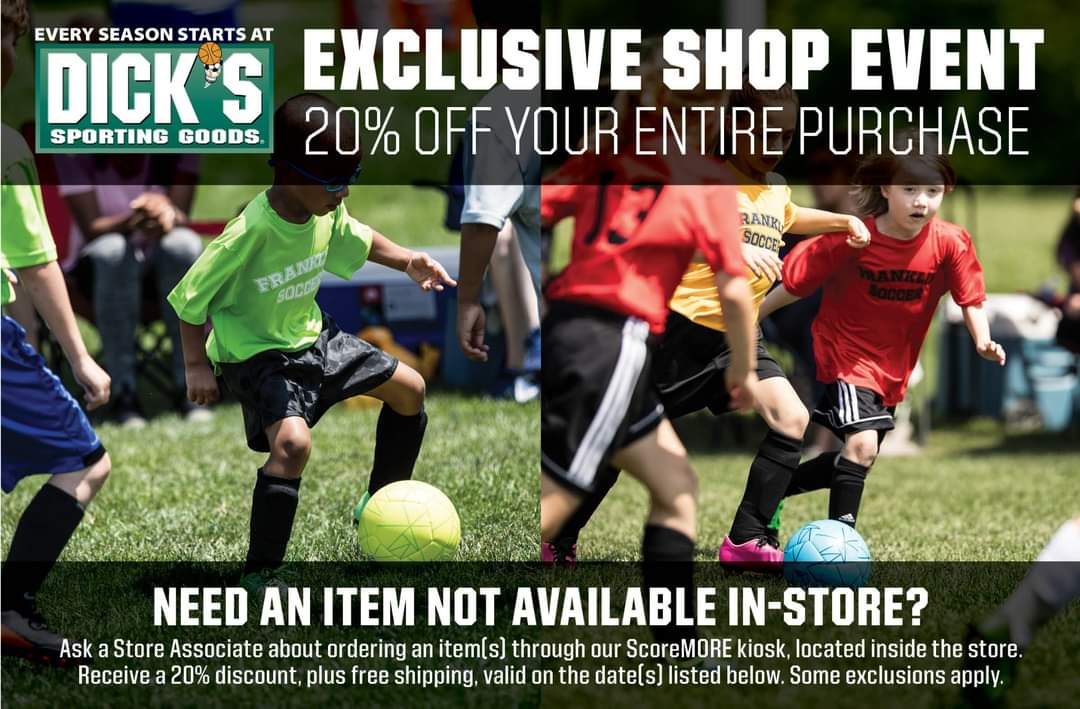 CherryHillFC's tweet photo. Cherry Hill FC 20% OFF DICK'S Sporting Goods SHOP EVENT Friday-Monday 8/12-8/15/22
Cherry Hill FC 20% OFF DICK'S Sporting Goods SHOP EVENT Friday-Monday 8/12-8/15/22
 Coupon link:
https://t.co/5To4cuP6E3 https://t.co/V8kls5OrtU