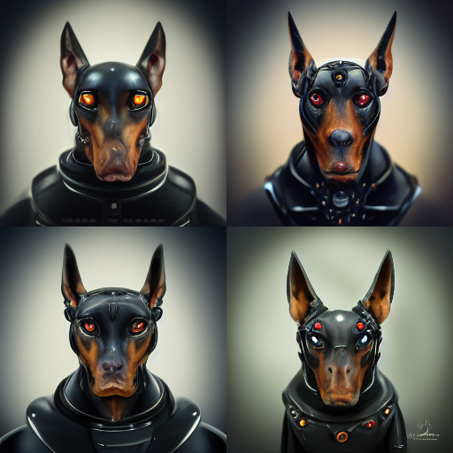 LifeSquareNFT's tweet photo. Dobercyborg #midjurney 
#nft #NFTCollection  #NFTCommmunity 
https://t.co/h83SzEDGPe https://t.co/4T9uLiBDzH