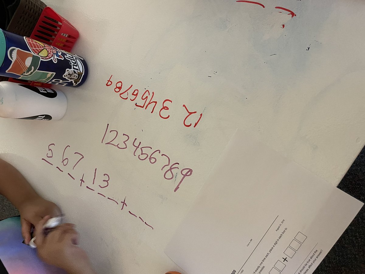 MrsPugel's tweet photo. Math challenges on the first day - absolutely! #TCEcardinals #MathQueen https://t.co/GS7fHkzXn1