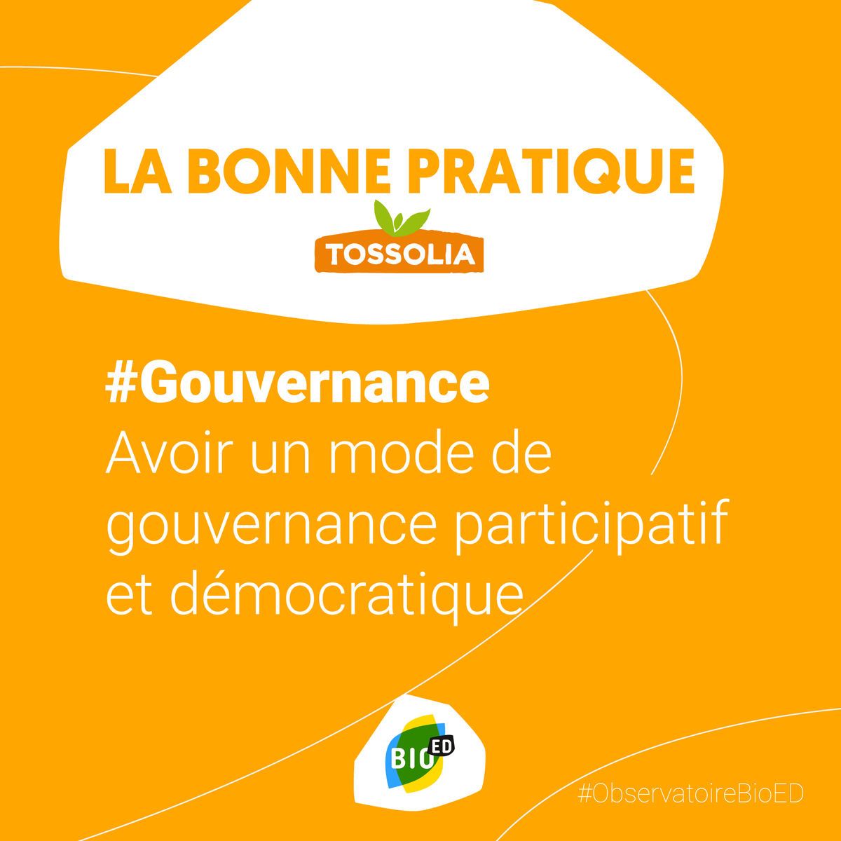 Comment atteindre une réflexion stratégique au service d'une performance globale ? 💡@tossolia_bio a choisi une gouvernance participative et démocratique avec son statut de coopérative SCOP !

Pour d'autres bonnes pratiques 👉 bit.ly/39zj9qu 
#ObservatoireBioED #RSE