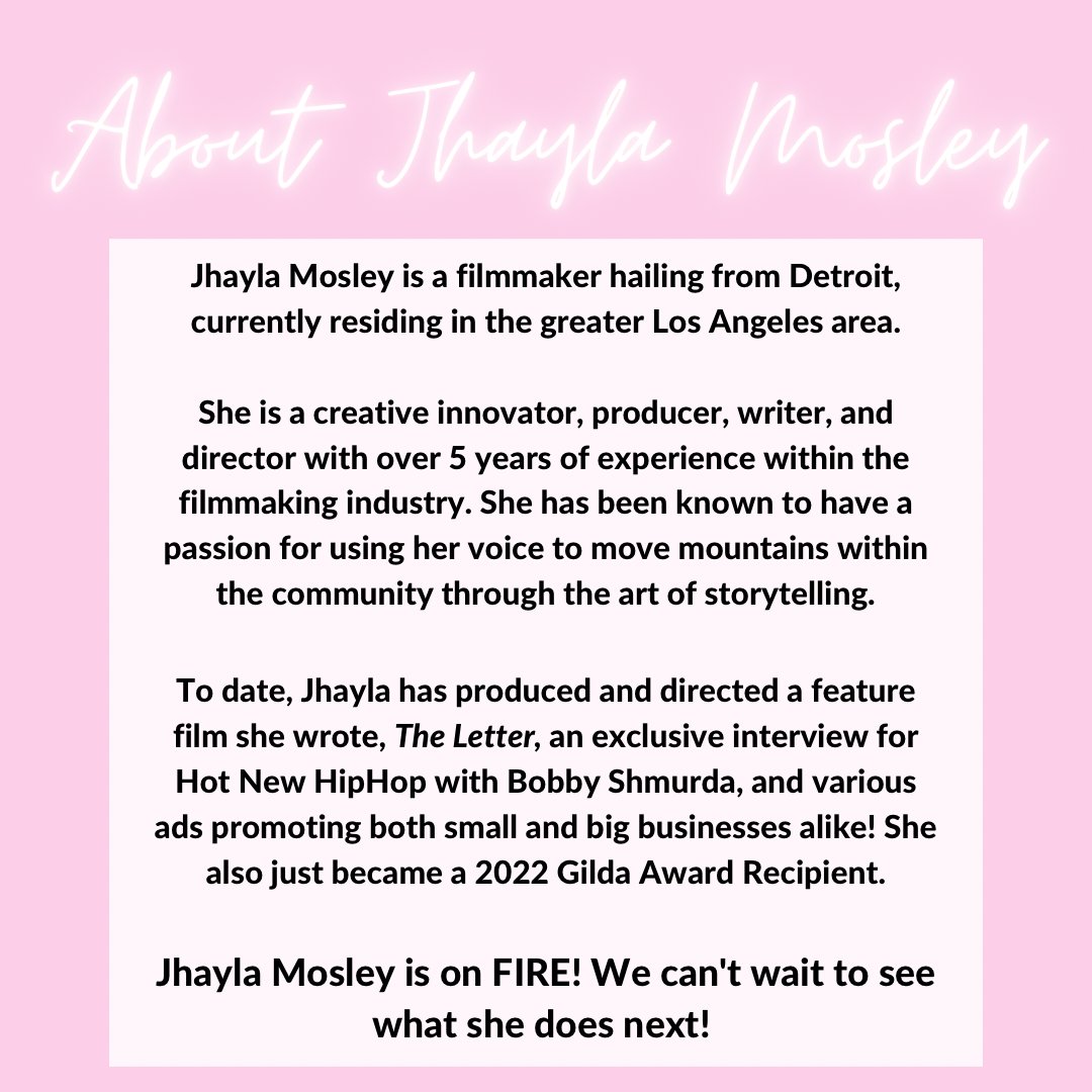 Today’s #WCW is recent Kresge Gilda Award Winner, Jhayla Mosley! 

SWIPE ➡️ to read more about this dynamic woman! Follow her @jhaylaa to see what she does next!

#dwcfilm #dwcfilmfest #wcw #JhaylaMosley #detroit #changeisreel #womancrushwednesday