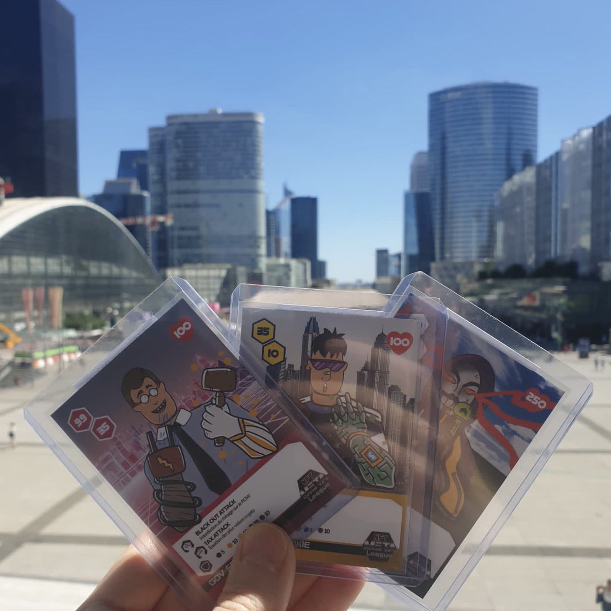 NFTMetaLeague's tweet photo. NFT Meta League La Défense Paris ! Thanks @Paul_Collin #NFT #Art #NFTcollector #NFTCollection #Pokemon #Crypto #Paris #LaDefense https://t.co/TPjJMazpRw