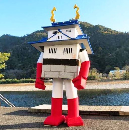 mondomascots's tweet image. Oshiro Robo is a giant robot version of Gifu Castle.